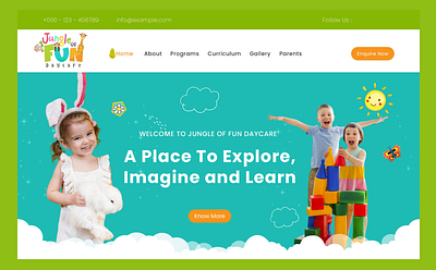 Daycare website graphic design web design