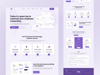 Saas Landing page Design clean design engaging content graphic design landing page modern ui ui user interface