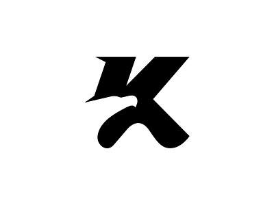 Letter K Eagle Logo bird branding design eagle graphic design k letter letter k lettermark logo minimalist simple vector