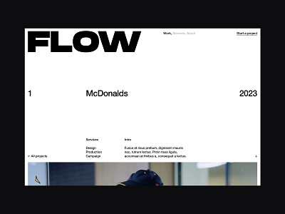 Flow is up on awwwards case design landing portfolio site studio study ui ux web