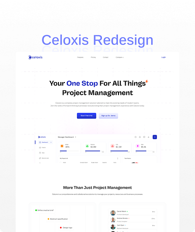 Celoxis Redesign project management dashboard project management website ui ui design