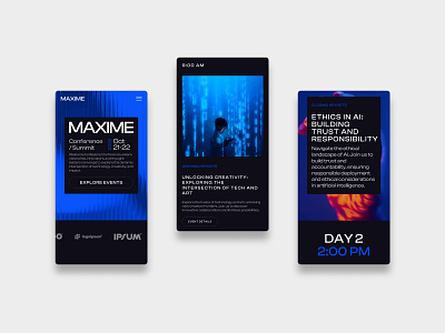 Maxime - Conference Website Template conference event summit ui ux web design webflow website