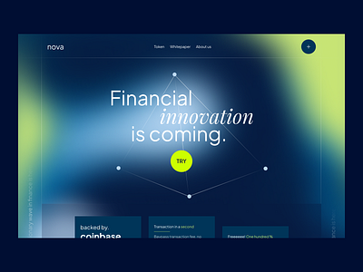 Nova - financial innovation branding clean crypto design finance graphic design illustration innovation logo minimal typography ui vector web3