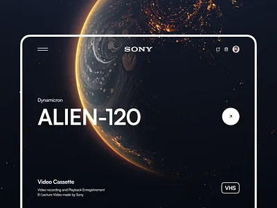 Sony VHS UI - 5 branding design illustration inspiration landing landing page landing page ui landing ui landing ui design logo ui ui design ux ux design web