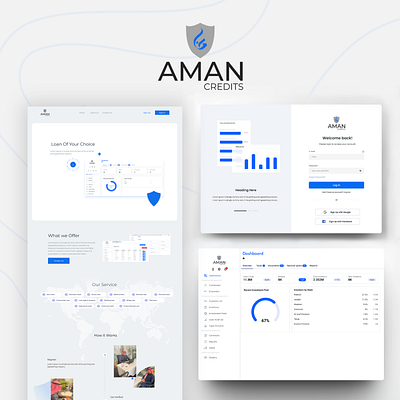 Aman Credits branding dashboard design graphic design illustration logo ui uiux