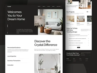 Real Estate Homepage Design design inspiration landinf page minimalist design real estate website ui