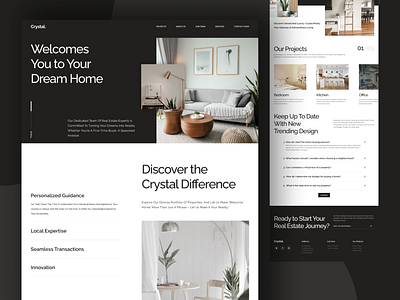 Real Estate Homepage Design design inspiration landinf page minimalist design real estate website ui