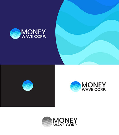 Money Wave Corp_Logo design adobe photoshop branding design graphic design illustration landing page logo uiux web design