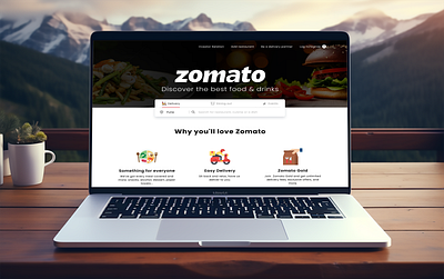 Zomato Website Redesign branding redesign ui web website