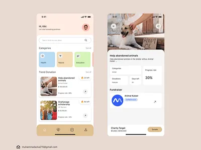 Mobile App | Charity - BuildWithAngga branding charity daily ui design figma flat graphic design idea illustration mobile mobile app mobile uiux ui ui design uiux ux website