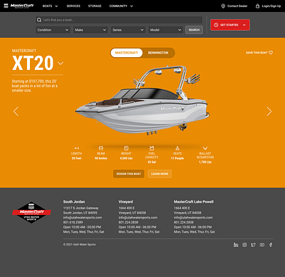 Boating Website marketing website design
