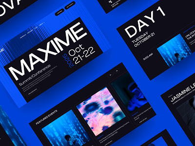 Maxime - Conference Website Template conference event summit ui ux web design webflow website