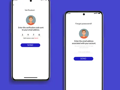Forget password and verification screen