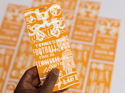 University Suite 23: Tickets design football illustration knoxville lettering tennessee tn type typography