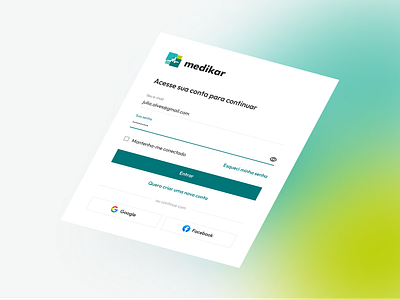 Login Page authentication design figma flat gradient green health isometric login minimal password ui user interface username visual design web