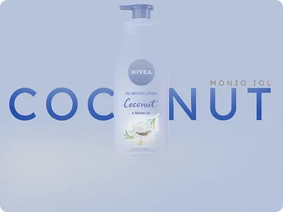 Nivea Product - Coconut shot ad advertisement branding graphic design poster product