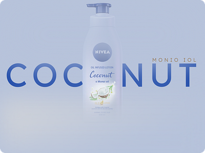 Nivea Product - Coconut shot ad advertisement branding graphic design poster product