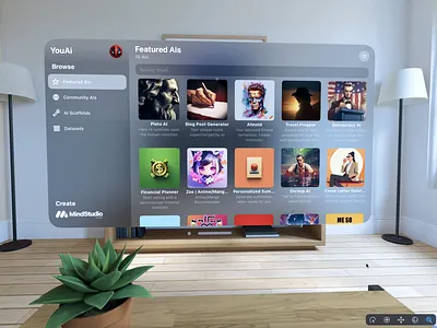 AI in Apple Vision Pro animation app branding design graphic design illustration logo ui ux vector