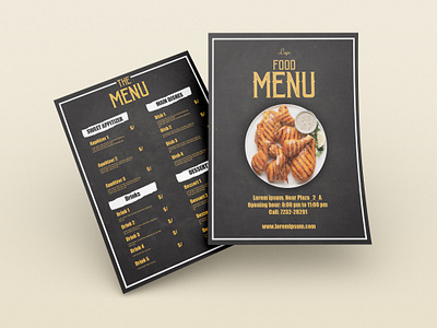 Food Menu Design branding brochure design elegant flyer food food menu graphic design layout design menu design minimal minimalistic print design resturant menu