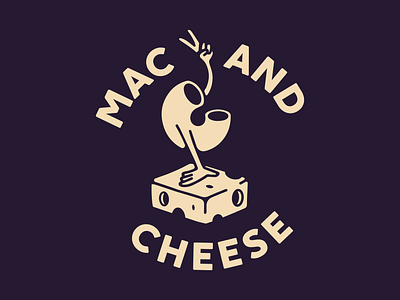 Mac and Cheese branding cheese design drawing font food graphic graphic design ill illustration illustrator lettering logo macandcheese macaroni procreate typo typographic