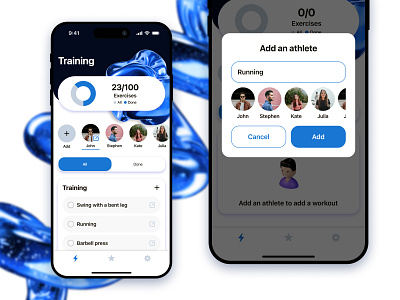 A mobile app for training abstraction app application design screens ui ux workout