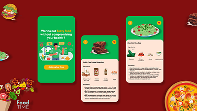 Healthy Recipe App animation dailyui design figma graphic design ui uichallenge