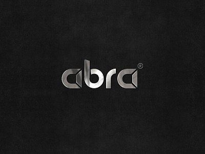 Abra creative logo logo design metallic logo silver logo