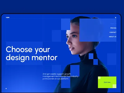 Landing Page Hero Section. Design Mentorship Startup hero hero section landing main screen ui web design