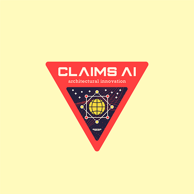 Innovation Team Badge ai badge branding claims design graphic design illustration outerspace retro science space triangle badge