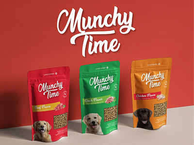 Munchy Time Dog Food Packaging Design figma illustrator packaging packaging design photoshop product product design ux