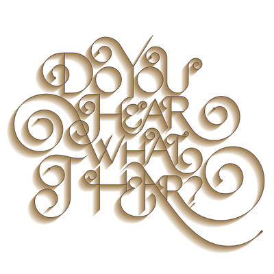 Do you hear what I hear? bespoke christmas custom design graphic design illustration lettering typography vector