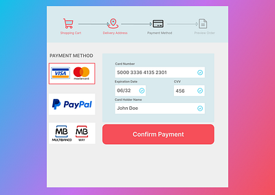 Credit Card Checkout dailyui design front end developer ui ux webdesign