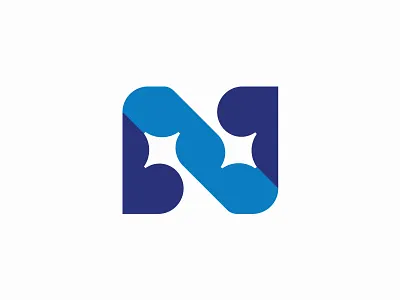 North Stars brand branding design designer identity letter n lettermark mark minimal minimalist monogram n n monogram n stars negative space north polar software symbol visual