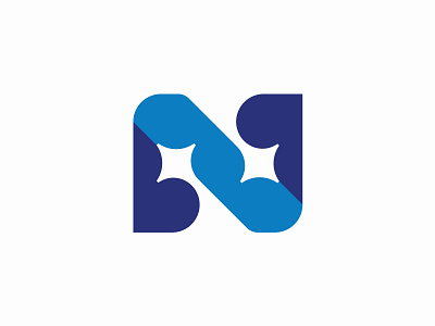 North Stars brand branding design designer identity letter n lettermark mark minimal minimalist monogram n n monogram n stars negative space north polar software symbol visual