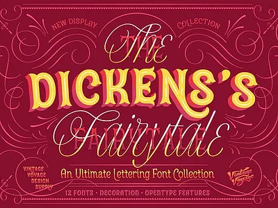The Dickens's Fairytale • Collection book font cafe branding calligraphy font calligraphy script curly font decorative font fancy fonts fancy script font bundle font duo font pairing fonts handwriting script font shadow font sign font swirly font
