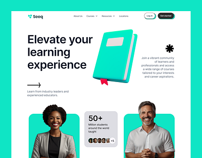 E-learning website e learning education product design school website ui
