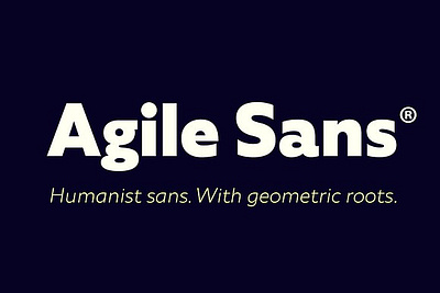 Agile Sans branding classic contemporary corporate gill humanist magazine modern packaging sans sans serif true italics