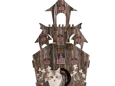 Cat House Paper Art Designs branding collage conceptart design graphic design illustration paperart patterndesign productdesign