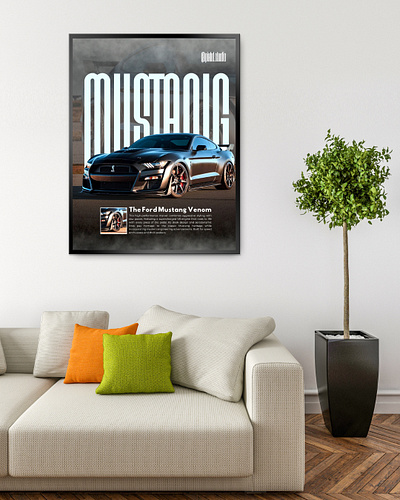 The Ford Mustang Venom Poster Design automotivepsoter car carposter carwallpaper design grahpicdesign graphic design posterdesign