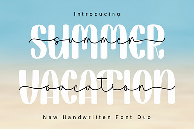 Summer Vacation Duo crafting font cute font handwritten monoline new font script script font