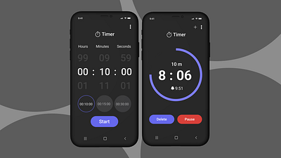 #DailyUI 14 app clock color design figma phone app phone timer phone watch stop watch timer timer app typography ui ux watch