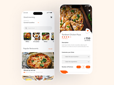 🍔 Hot Ran: Food Delivery App UI Design food delivery app ui user interface ux