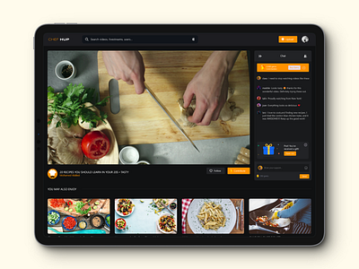 🍳ChefHup: Cooking Stream Website UI Design cooking cooking stream website ui design figma stream ui ux website