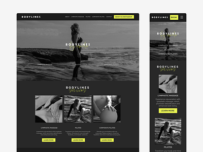 Website Design UX/UI • bodylinesbyamelie.com agency design landing page ui ux web design website design