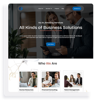 A Consultancy Website business website consultancy graphic design landing page ui