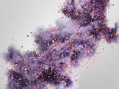 Abstract flower visual design 3d motion graphics