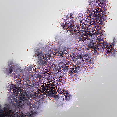 Abstract flower visual design 3d motion graphics