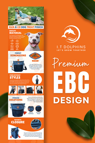 Amazon A plus Content | Premium Design | Dog Treat Pouch amazonapluscontent amazonlistingimages amazonoptimization apluscontent brandgraphics design infographics listingimages