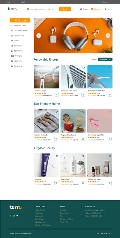 e-Commerce Page e commerce product design ui