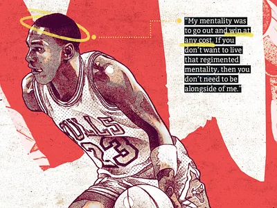 Jordan mentality basketball digital art digital illustration illustration michael jordan nba